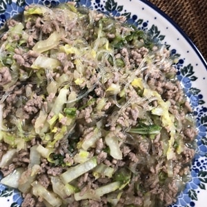 ご飯が進む♪我が家の“白菜・挽肉・春雨の炒めもの”